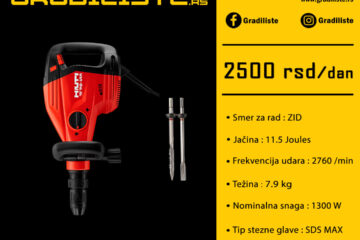 Hilti TE 700 AVR Vrsac – Iznajmljivanje gradjevinskog cekica 1