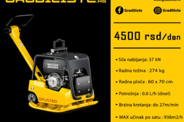 vibro ploca wacker dpu3760h najam vrsac