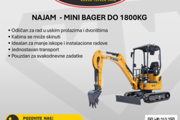 Oglasnik Mini bager do 1800kg